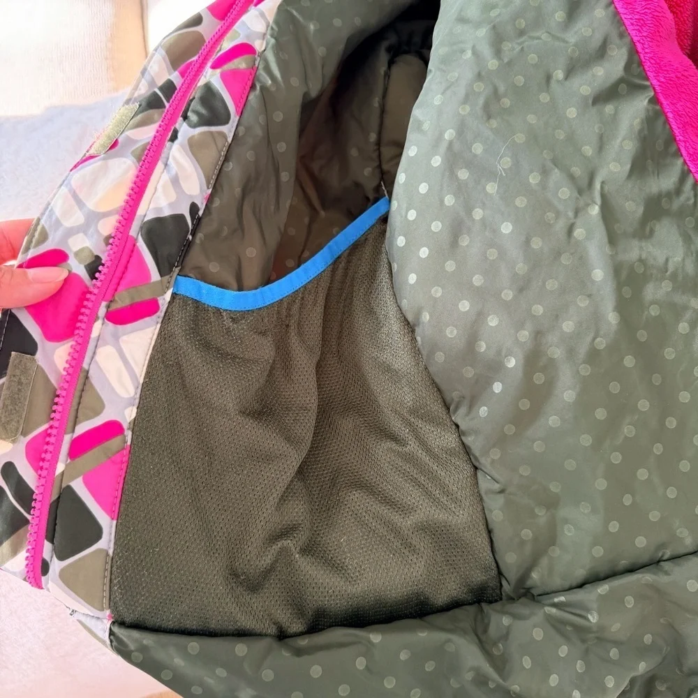 Columbia Kids Puffer Jacket - Pink, Green, and White